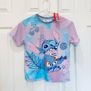 Disney Stitch Tie-Dyed Sporty Boy T-shirt , Blue and Purple